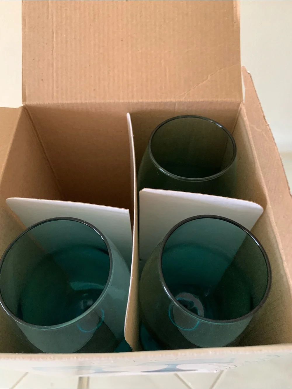 Izabel Blue Wine Glasses - Set of 3 NIB
